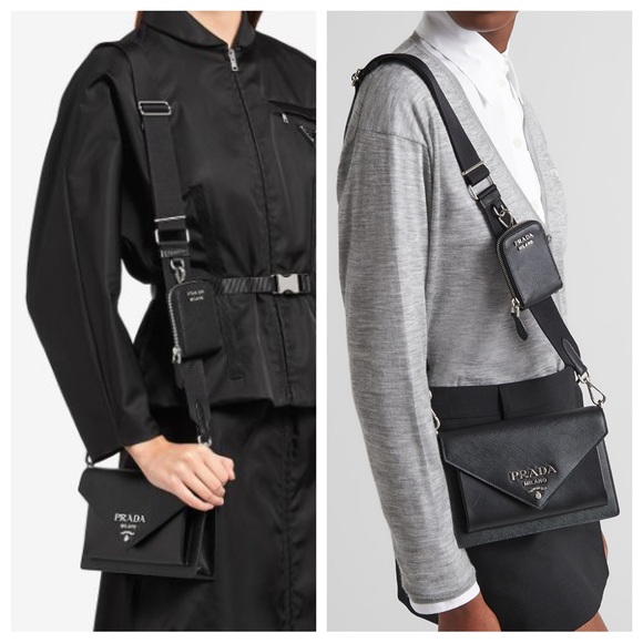 Authentic Prada leather envelope crossbody bag - Picture 15 of 16